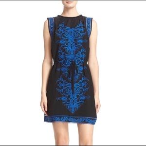 Rebecca Taylor Aztec Sleeveless Embroidered Dress